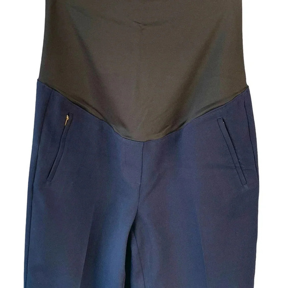 Ann Taylor Loft Maternity Casual Trouser Dress Pants Size 10M Navy Straight Leg - Picture 5 of 16